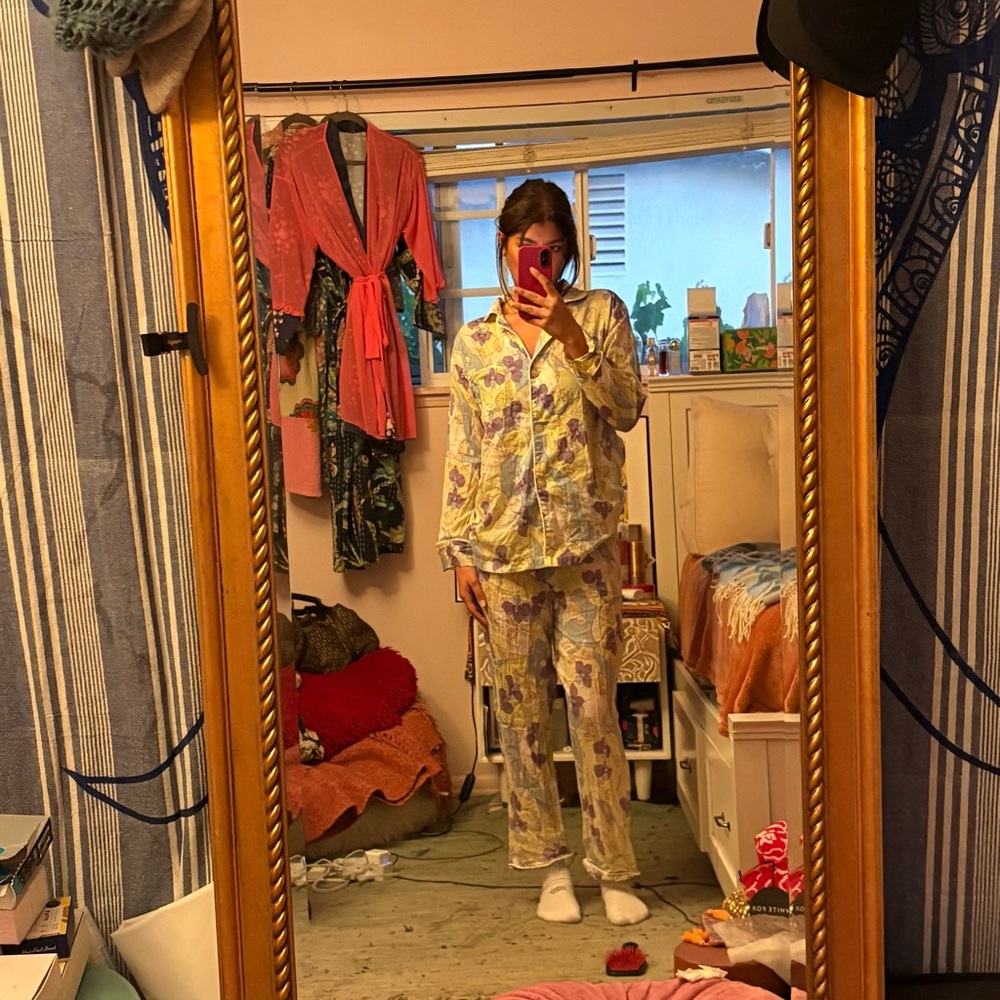 BedHead Floral Pajama Set - Yellow and Purple